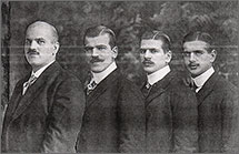Die vier Brüder Müller: August, Otto, Eberhard und Anton